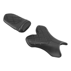 C.C. RIDER YZF R1 Front And Rear Seat For YAMAHA YZFR1 Black Diamond Stitching, 2004-2006