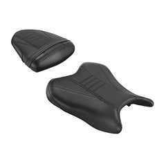 C.C. RIDER YZF R6  Front And Rear Seat Fit For YAMAHA R6 Black Carbon Fiber Stitching, 2006, 2007