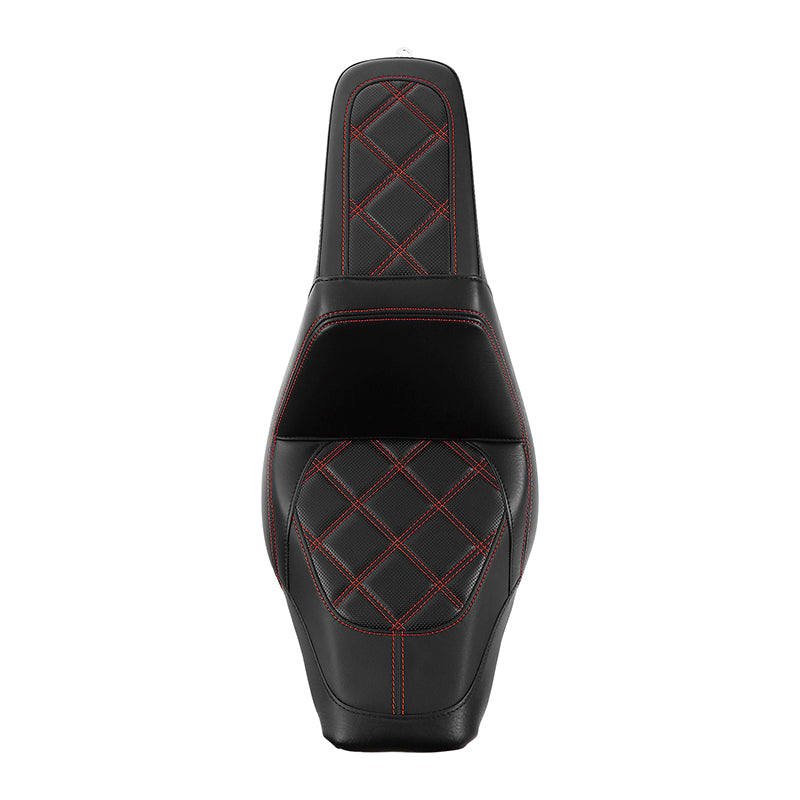 Gel Seat C.C. RIDER Softail Step Up Seat 2 Up Seat Diamond Stitching For Softail Street Bob FXBB Standard FXST Models 2018-2025
