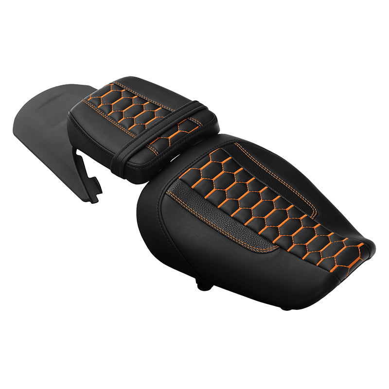 C.C. RIDER Sportster Seat 2 Piece Seat Driver And Passegner Seat Honeycomb Stitching Fit For Harley Sportster S RH1250S 2021-Later