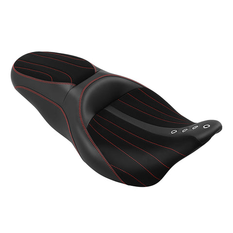 C.C. RIDER Touring Seat 2 up Seat Driver Passenger Seat Alcantara Leather For Harley Touring Road Glide Electra Glide Street Glide, 2008-2023