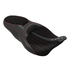 C.C. RIDER Touring Seat 2 up Seat Driver Passenger Seat Alcantara Leather For Harley Touring Road Glide Electra Glide Street Glide, 2008-2023