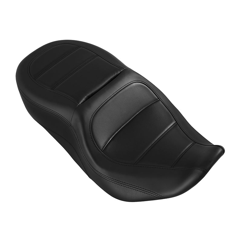 C.C. RIDER Touring Seat One Piece 2 Up Seat Driver Passenger Seat Black For Street Glide Road Glide, 2023-2025