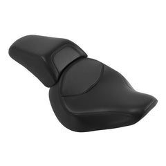 C.C. RIDER Softail Seat Two Piece 2 Up Seat Low Profile Driver Solo Seat Passenger Seat For Harley Fat Boy Cross Bones Softail, 2006-2017