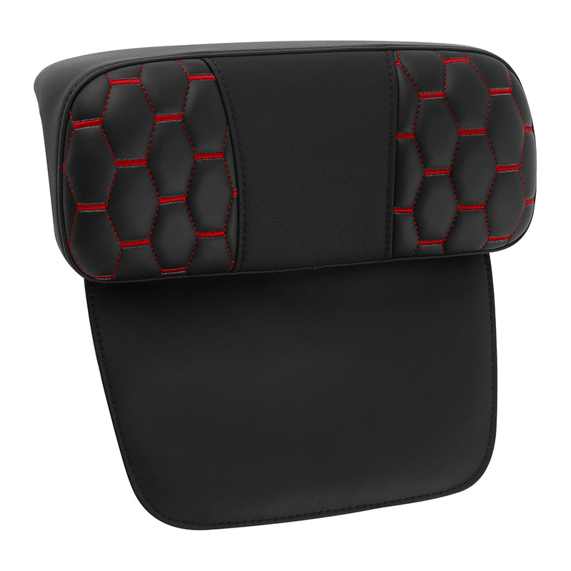 C.C. RIDER Razor Chopped Pack Trunk Backrest Passenger Backrest Pad For Harley Touring CVO Road King Road Glide Electra Glide, 1997-2013