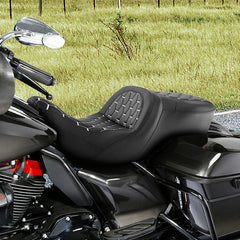Gel Seat C.C. RIDER Touring Seat 2 Up Seat Driver Passenger Seat For Harley CVO Road Glide Electra Glide Street Glide Road King, 2009-2023