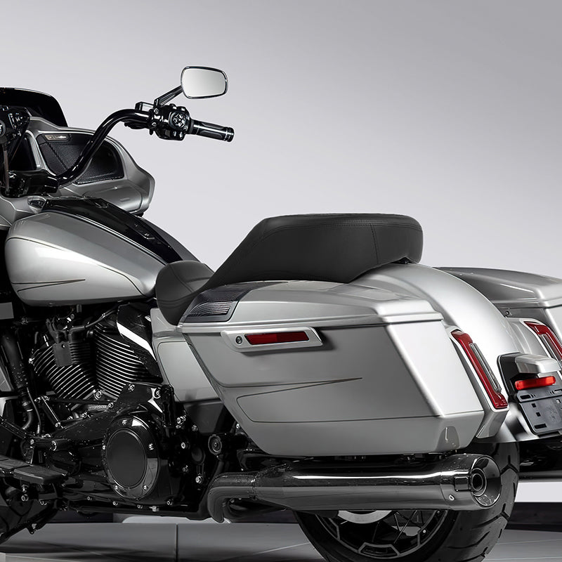 C.C. RIDER Touring Seat One Piece 2 Up Seat Driver Passenger Seat Black For Street Glide Road Glide, 2023-2025