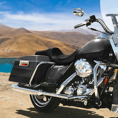 C.C. RIDER Touring Seat 2 Up Seat Driver Passenger Seat Extended Reach Tall Boy Seat Carbon Fiber Pattern, 2009-2023