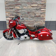 C.C. RIDER Indian Seat 2 Piece 2 Up Seat Lattice Stitch Studs Design For Indian Chieftain Dark Horse Chieftain Limited Chieftain Elite, 2014-2025