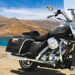 C.C. RIDER Touring Seat 2 Up Seat Driver Passenger Seat Extended Reach Tall Boy Seat Black Honeycomb, 2009-2023