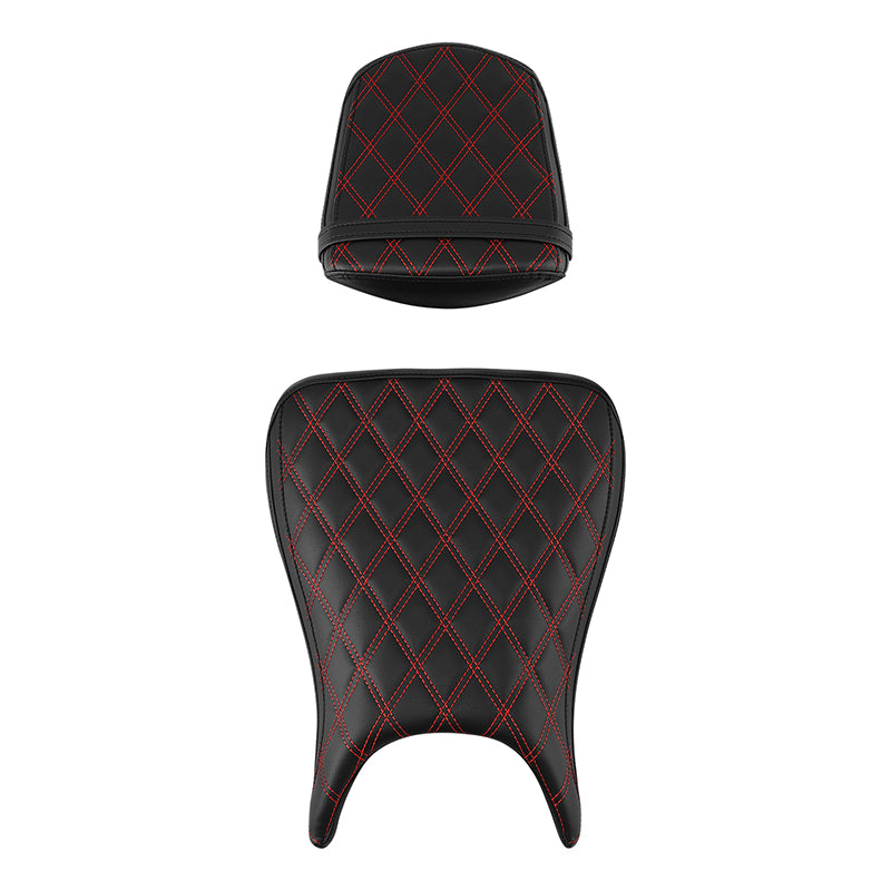 C.C. RIDER YZF R6 YZF R6S Front And Rear Seat Black Red Diamond For YAMAHA YZFR6 2003-2005 YZFR6S 2006-2009