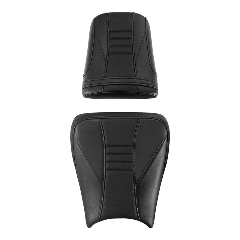 C.C. RIDER CBR1000RR Two Piece Seat Black Carbon Fiber For Honda CBR1000RR, 2004-2007