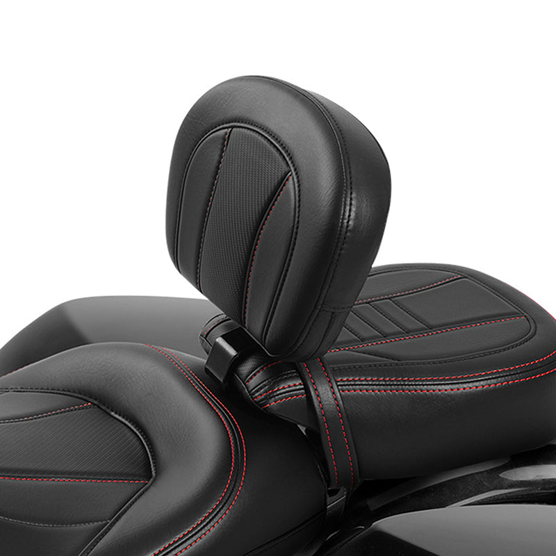 C.C. RIDER Rider Backrest Driver Backrest Pad For Harley Touring CVO Street Glide Road Glide Electra Glide Road King, 2009-2023