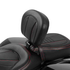 C.C. RIDER Rider Backrest Driver Backrest Pad For Harley Touring CVO Street Glide Road Glide Electra Glide Road King, 2009-2023