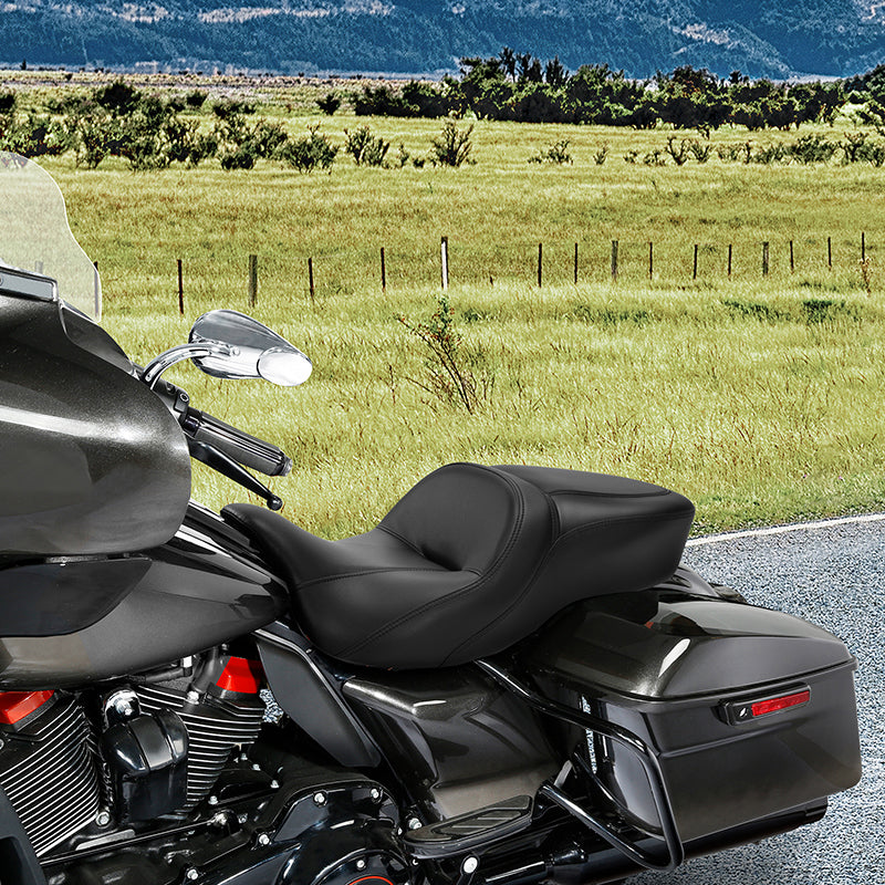 Dual Gel Seat C.C. RIDER Touring Seat Driver Passenger Seat For Harley CVO Road Glide Electra Glide Street Glide Road King, 2009-2023