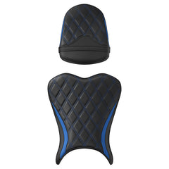 C.C. RIDER GSX-R750 GSX-R600 Front And Rear Seat Fit For SUZUKI GSXR750 GSXR600 Black Red Blue Lattice Stitch , 2006-2007