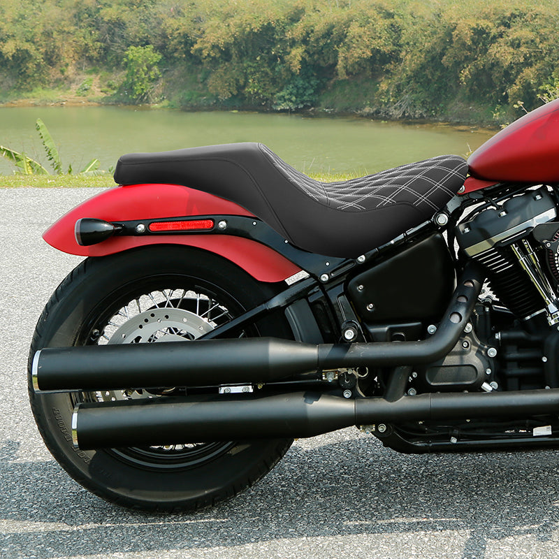 C.C. RIDER Softail Seat 2 up Double Diamond Stitch Driver And Passenger Seat Street Bob 114 FXBB 2018-2025