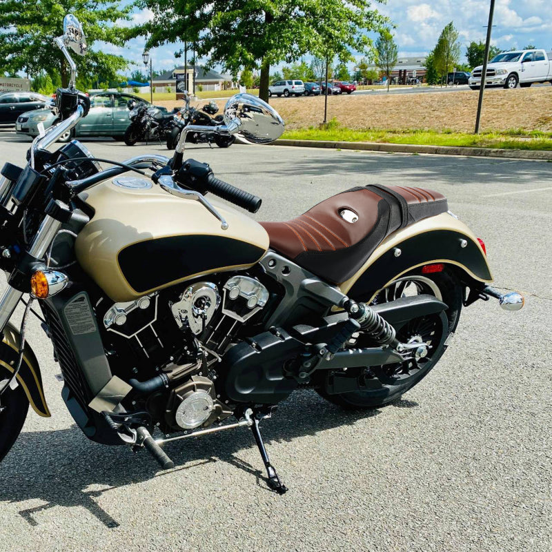 C.C. RIDER Indian Scout 2 Up Seat Driver Passenger Sport Seat For Indian Scout Sixty 100th Aniversary Scout ABS, 2015-2024