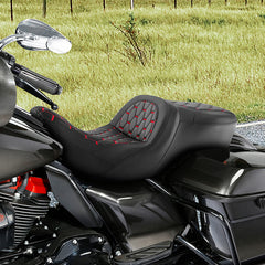Gel Seat C.C. RIDER Touring Seat 2 Up Seat Driver Passenger Seat For Harley CVO Road Glide Electra Glide Street Glide Road King, 2009-2023