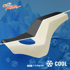 Gel Seat C.C. RIDER Softail Step Up Seat 2 Up Seat Diamond Stitching For Street Bob Softail FXBB Standard FXST Models 2018-2025