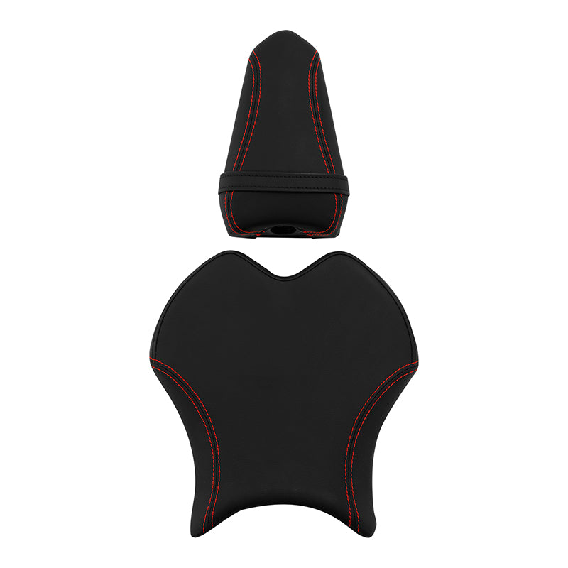 C.C. RIDER YZF R6 Front And Rear Seat Red Trimming For YAMAHA YZFR6 Black Red, 2017-2022