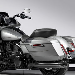 C.C. RIDER Touring Seat One Piece 2 Up Seat Driver Passenger Seat Black Trimming For Street Glide Road Glide, 2023-2025