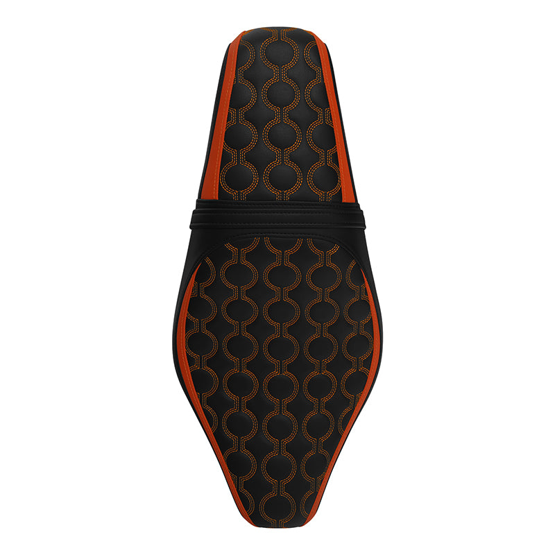 C.C. RIDER Honda Rebel 300 CMX300 Front And Rear Seat Orange Circle Stitiching, 2017-2024