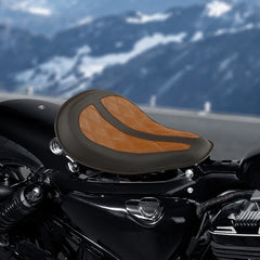 C.C. RIDER Sportster Seat Solo Spring Seat Classic Brown Diamond Stitch For Iron 883 Iron 1200 Bobber Seat Chopper Seat 2004-2024