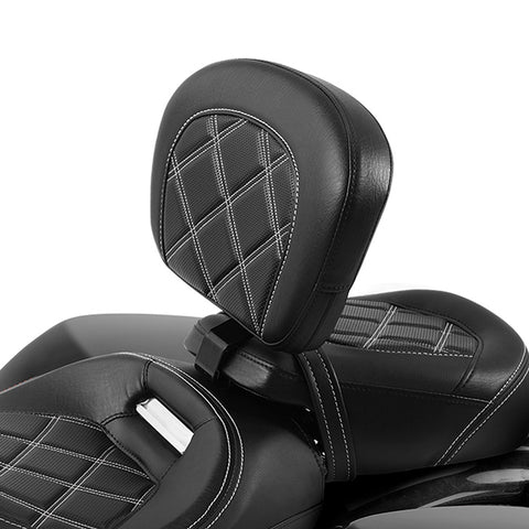 C.C. RIDER Rider Backrest Driver Backrest Pad For Harley Touring CVO Electra Glide Road King Street Glide Road Glide, 2009-2023