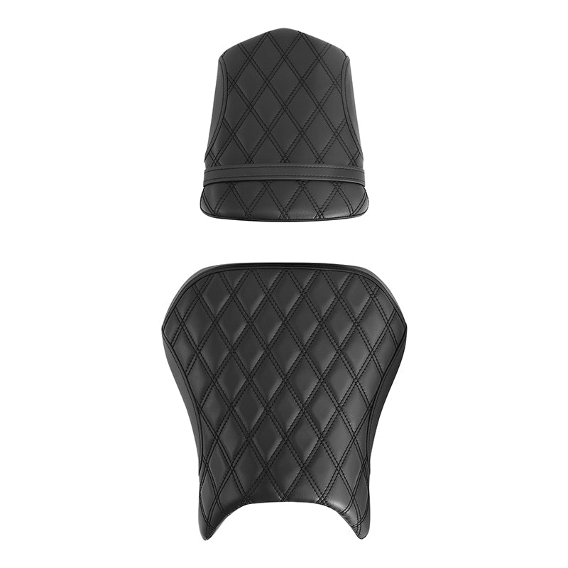 C.C. RIDER YZF R1 Front And Rear Seat For YAMAHA YZFR1 Black Lattice Stitching, 2000-2001