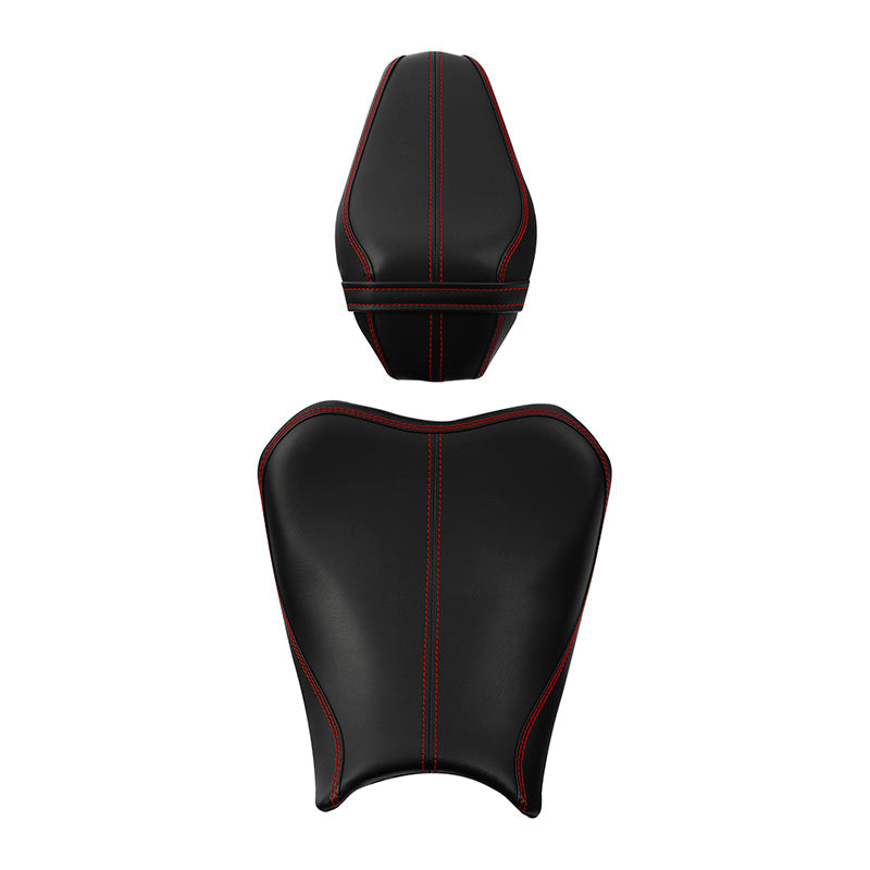 C.C. RIDER Z900 Front And Rear Seat Fit For Kawasaki Z900 Black and Red Stitch, 2017-2024
