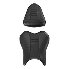 C.C. RIDER YZF R6  Front And Rear Seat Fit For YAMAHA R6 Black Carbon Fiber Stitching, 2006, 2007