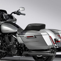 C.C. RIDER Touring Seat One Piece 2 Up Seat Driver Passenger Seat Black Lattice For Street Glide Road Glide, 2023-2025