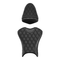 C.C. RIDER Ninja ZX6R ZX636 Front And Rear Seat For Kawasaki Black Lattice Stitch, 2009-2018