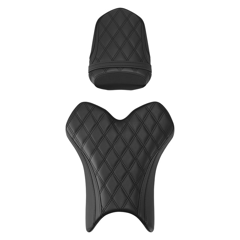 C.C. RIDER YZF R1 Front And Rear Seat For YAMAHA YZFR1 Black Lattice, 2004-2006