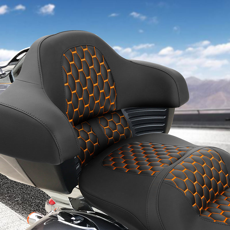 C.C.RIDER Indian Chieftain Passenger Backrest Pad King Touring Trunk Backrest, 2014-2025