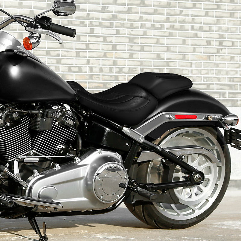 C.C.RIDER Softail Fat Boy Passenger And Driver Seat Deep Bucket Design Two Piece Seat For Harley Fatboy 114 FLFB FLFBS, 2018-2025