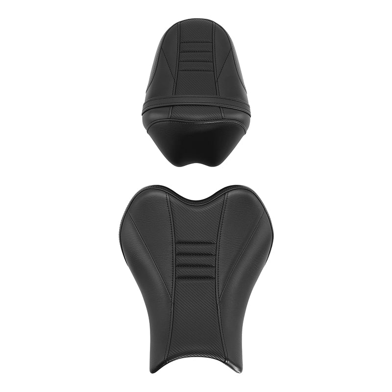 C.C. RIDER BMW S1000RR Seat Rider Passenger Seat Pillion Cushion Black Carbon Fiber Stitching For BMW S1000RR, 2019-2025