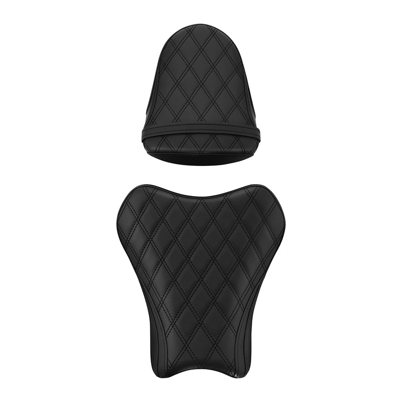 C.C. RIDER GSX-R1000 Front And Rear Seat Fit For SUZUKI GSXR1000 with Black Diamond Design, 2005, 2006