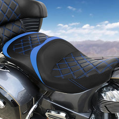 C.C.RIDER Indian Chieftain 2 Up Seat Touring Motorcycle Seat Diamond Stitching, 2014-2025