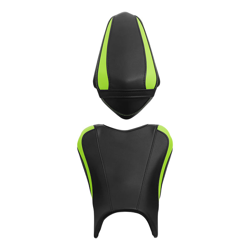 C.C. RIDER Ninja 400 Z400 Front And Rear Green Side Pattern Seat Fit For Kawasaki , 2018-2024