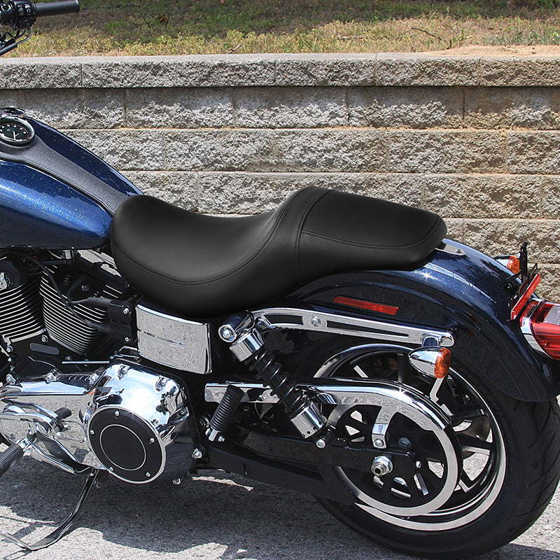C.C. RIDER Dyna Seat 2 up Seat Motorcycle Seat Black For Dyna Low Rider Fat Bob FXD/FXDWG, 2006-2017