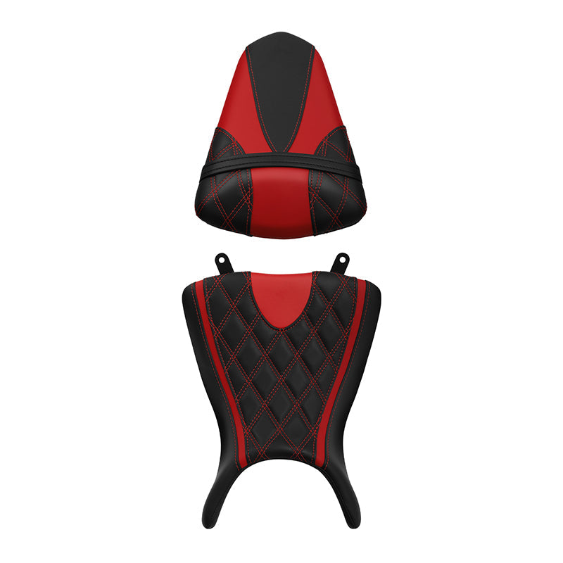 C.C. RIDER YZF R3 YZF R25 MT03 MT25 Front And Rear Seat For YAMAHA Lattice Sitiching Color Trimming, 2015-2023