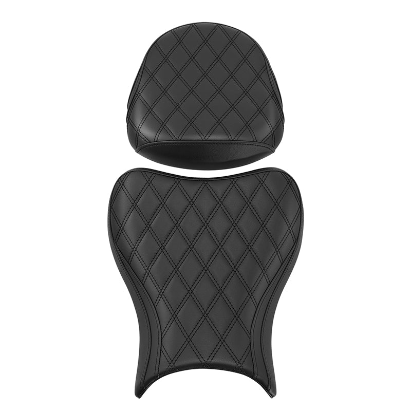 C.C. RIDER GSX1300R Front And Rear Seat Fit For SUZUKI Hayabusa GSX1300R Black Diamond Stitching, 2008-2020