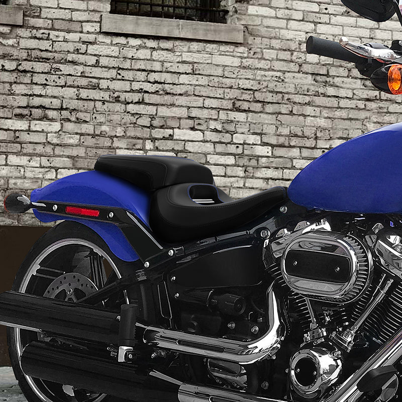 C.C.RIDER Softail Seat Two Piece 2 Up Seat Alcantara Leather For Harley Softail Breakout FXBR FXBRS, 2018-2023