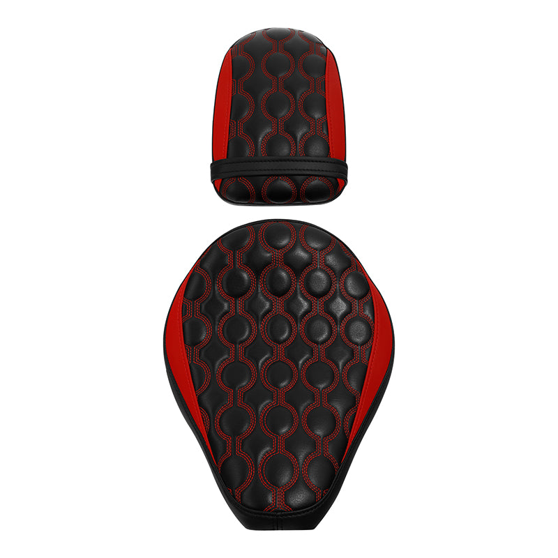 C.C. RIDER CM300 Front And Rear Seat Fit For Honda Rebel 300 CMX300 Red Circles, 2017-2024