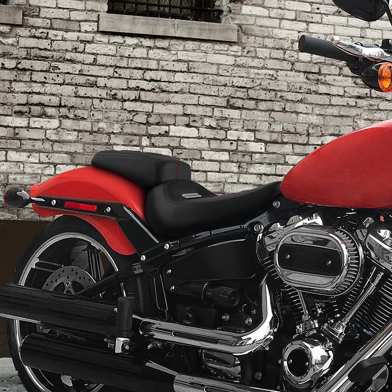 C.C.RIDER Softail Seat Two Piece 2 Up Seat Lattice Stitching For Harley Softail Breakout FXBR FXBRS, 2018-2023