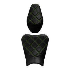 C.C. RIDER Z900 Front And Rear Green Diamond Stitching Seat Fit For Kawasaki Z900, 2017-2024