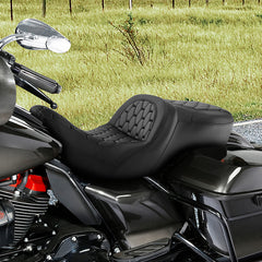 Gel Seat C.C. RIDER Touring Seat 2 Up Seat Driver Passenger Seat For Harley CVO Road Glide Electra Glide Street Glide Road King, 2009-2023
