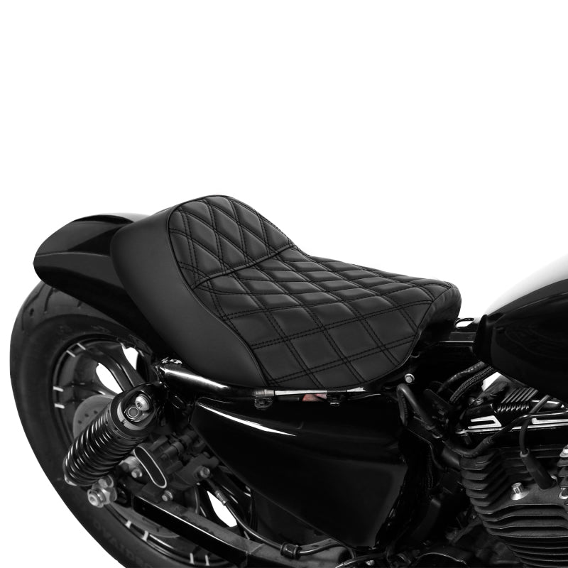 C.C. RIDER Harley Sportster Seat Café Racer Seat Diamond For Sportster Iron 883 Iron1200 XL883 XL1200, 2010-2023